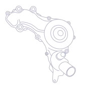 Engine Water Pump wire drawing